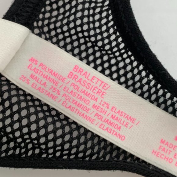 Victoria's Secret Black Lace & Mesh Racerback Bralette - Picture 4 of 7